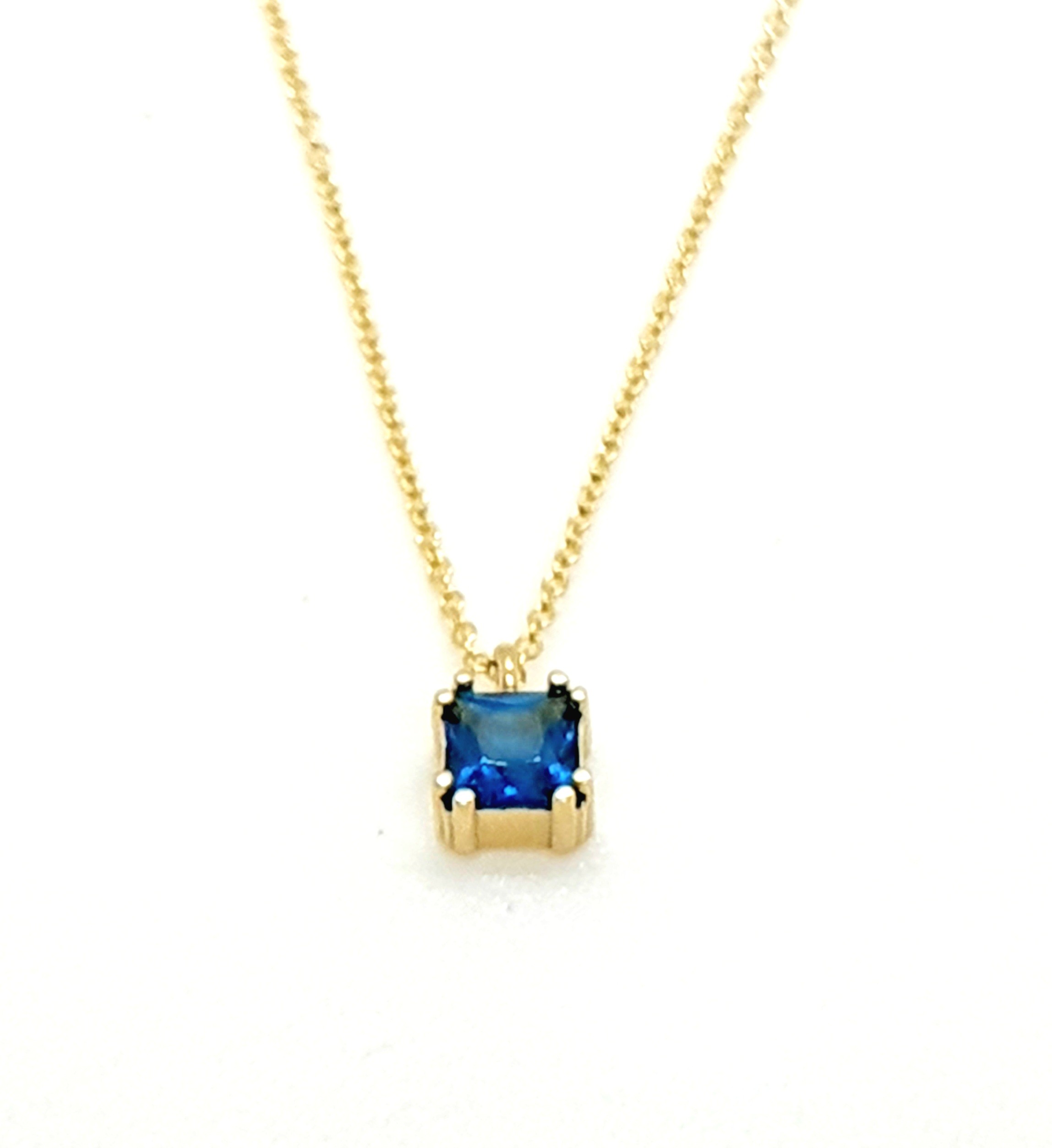 Κολιέ σε χρυσό Κ14 London Blue