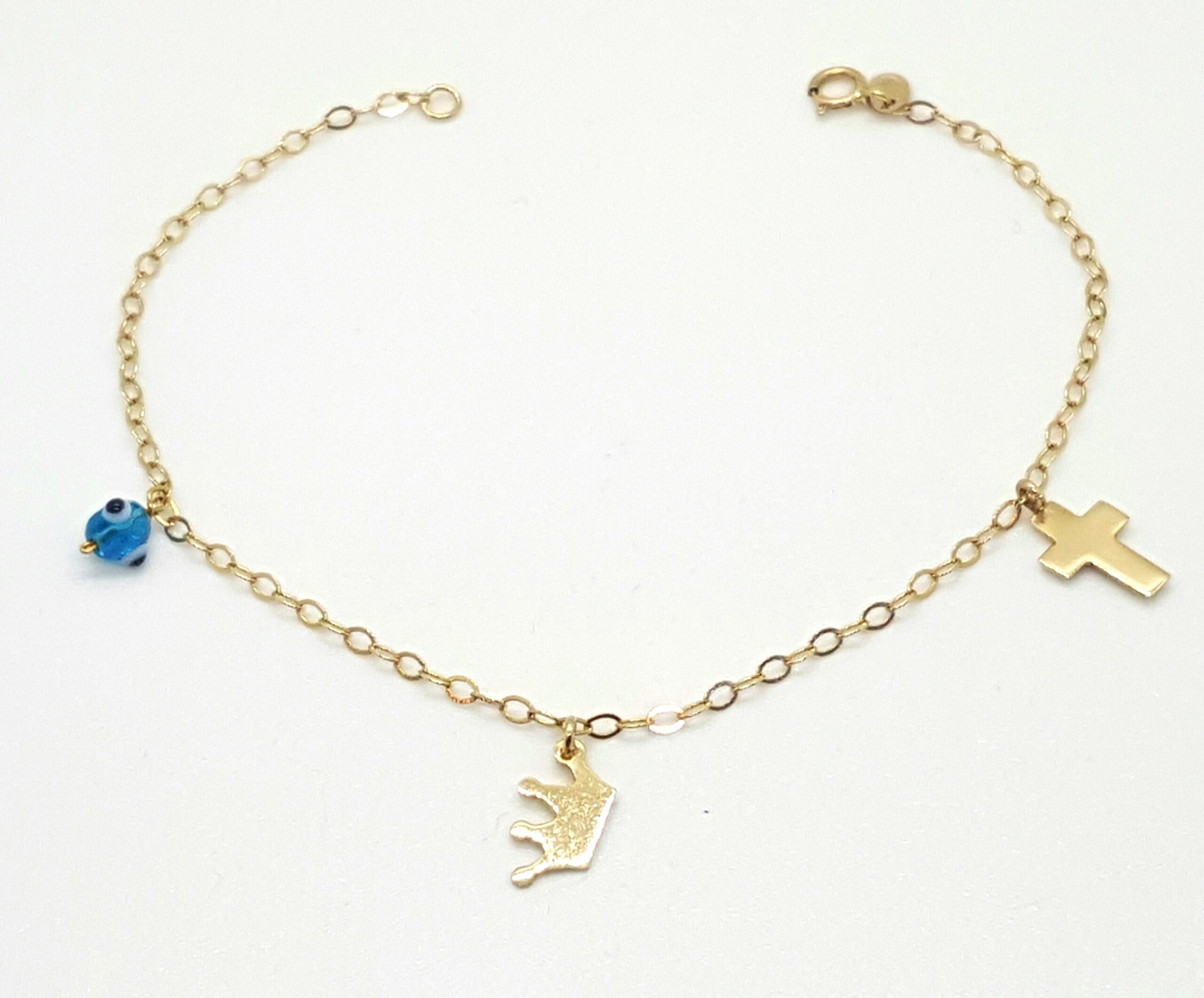 Βραχιόλι Κ14 χρυσό με charms