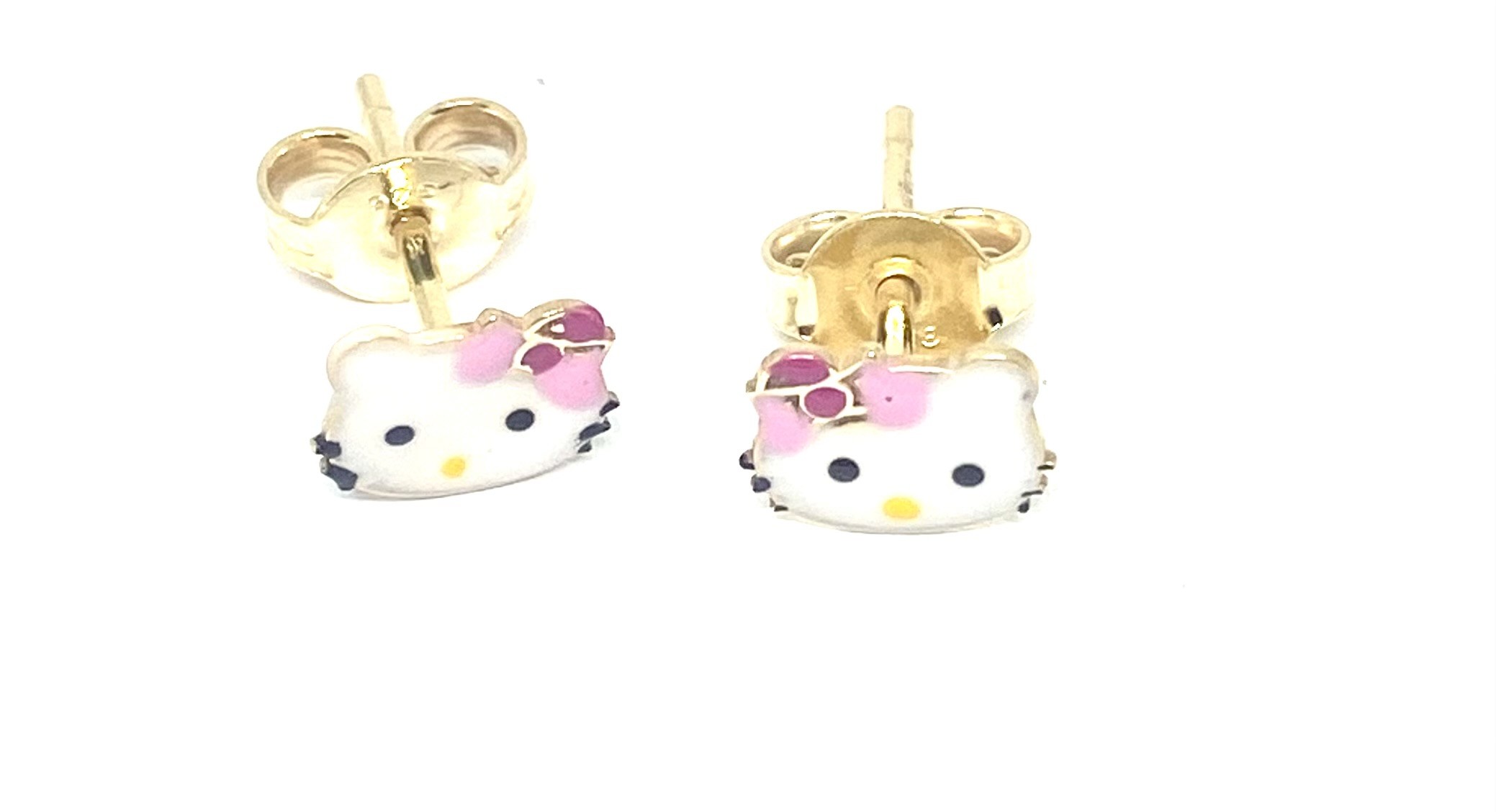 Παιδικά Σκουλαρίκια Hello Kitty από Χρυσό 9Κ