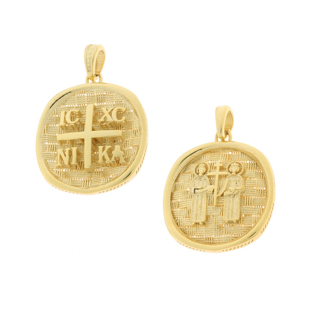 Κωνσταντινάτο ICXC NIKA με πλέξη Κ9 χρυσό