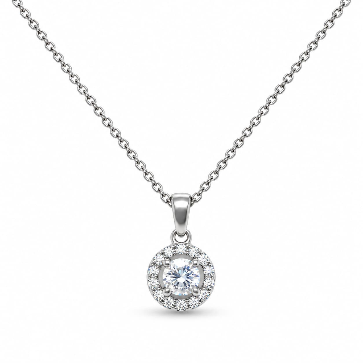 Κρεμαστό Λευκόχρυσο 18Κ με Brilliant 0,21ct