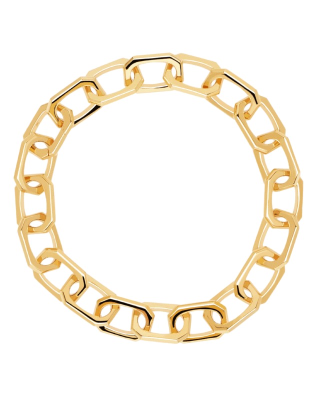 Βραχιόλι με κρίκους ασημένιο small signature chain