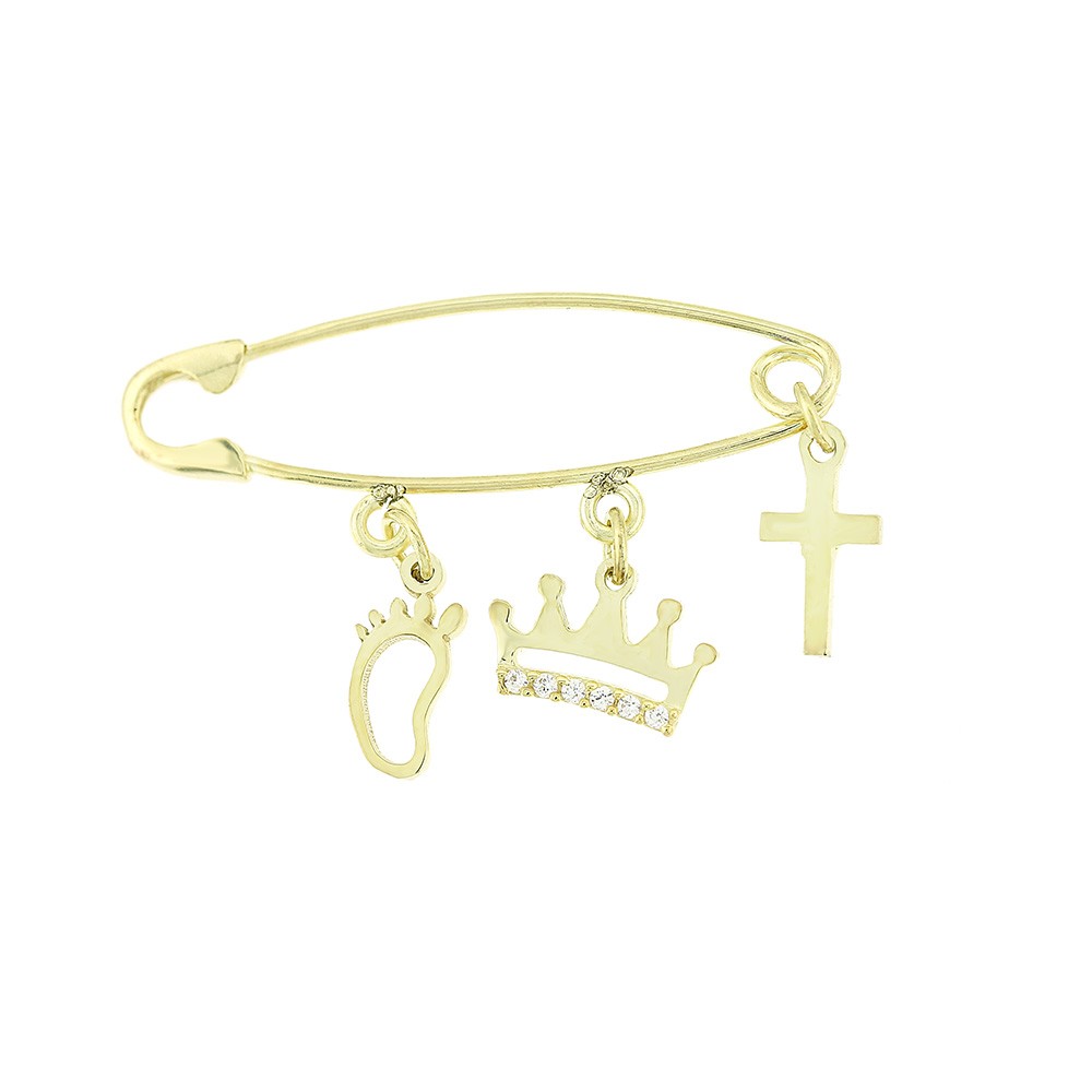 Χρυσή παραμάνα με charms Κ9/375