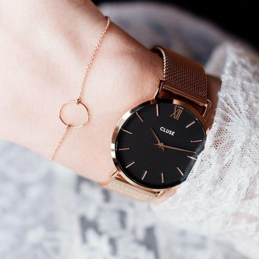 Μικρογραφία: CLUSE Minuit Mesh Rose Gold Black/Rose gold