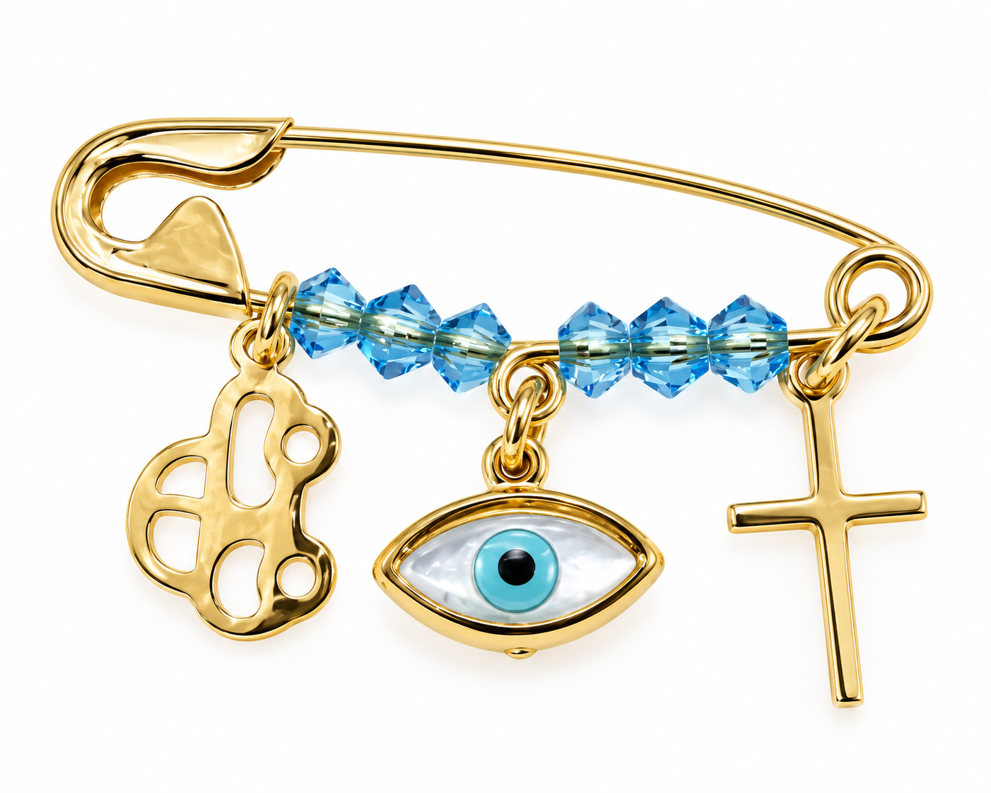 Παιδική παραμάνα με σχέδια σε χρυσό 9 καράτια
