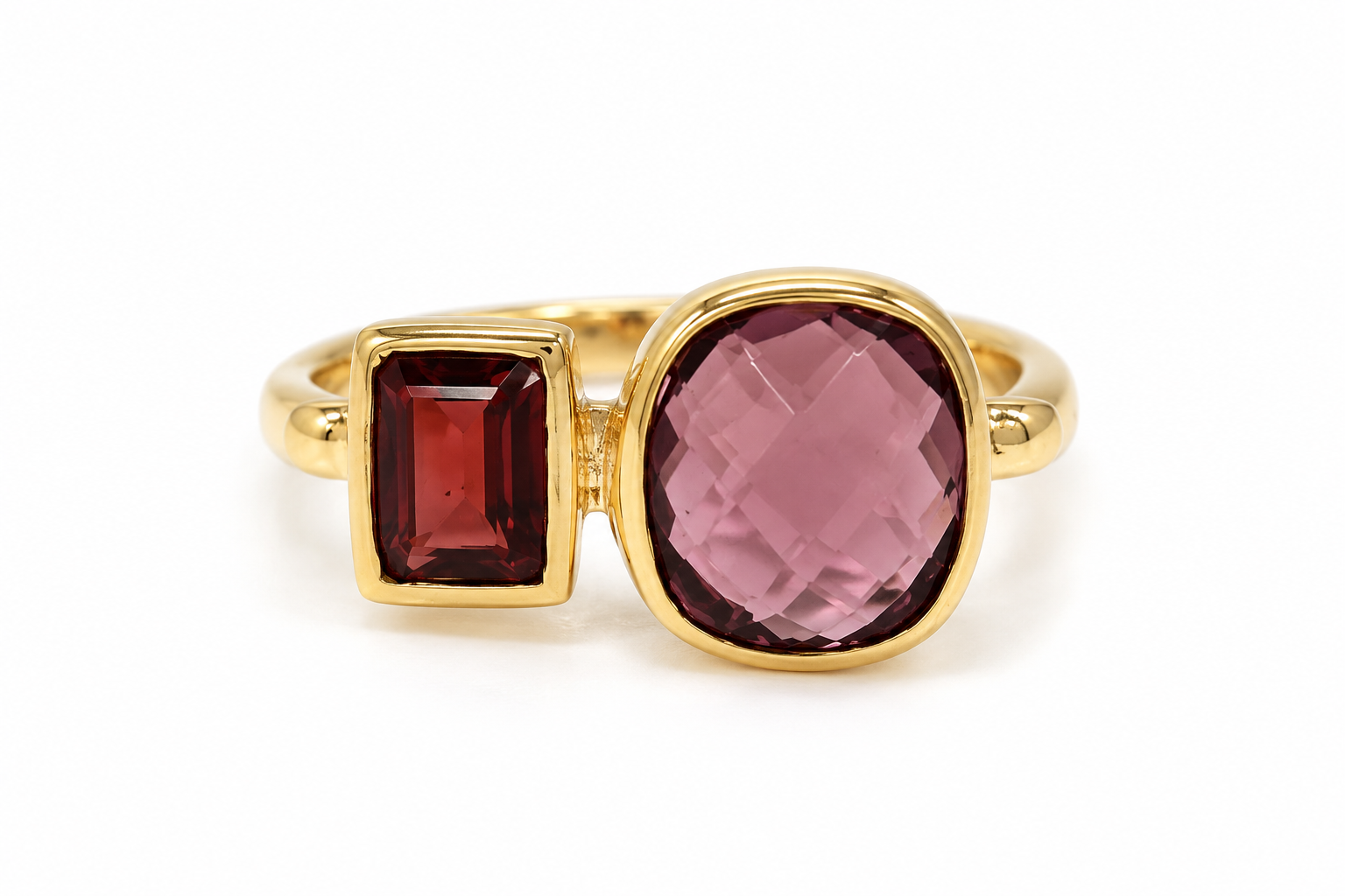 Δαχτυλίδι με πέτρες ζιργκόν επιχρυσωμένο 925 jools
